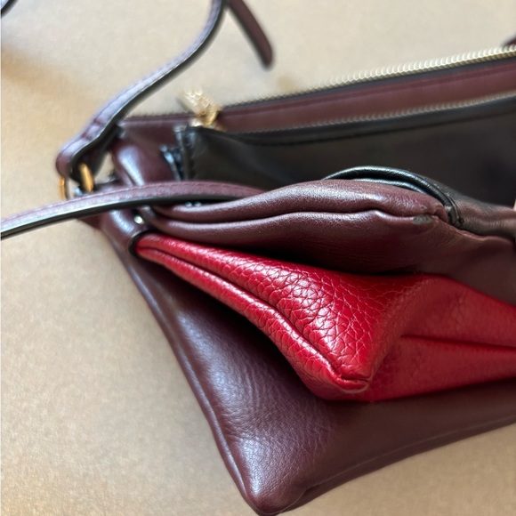 Joanel The Brand Black Red And Burgundy Multi Pouch Crossbody - Picture 2 of 9